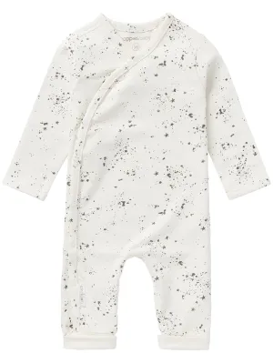 Night Sky Footless Sleepsuit - Cream White