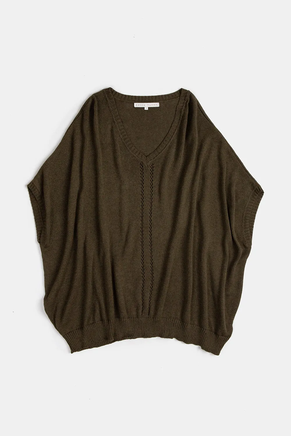 Pima Cotton V Neck Cocoon In Bracken