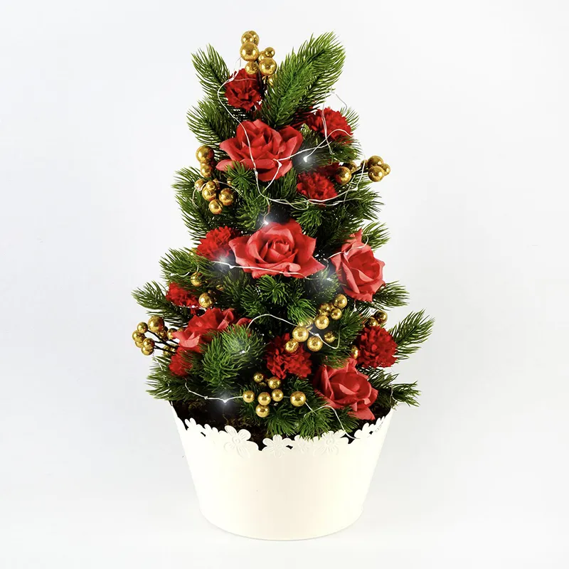 "Green" Forever Flowerz Christmas Table Tree 40cm