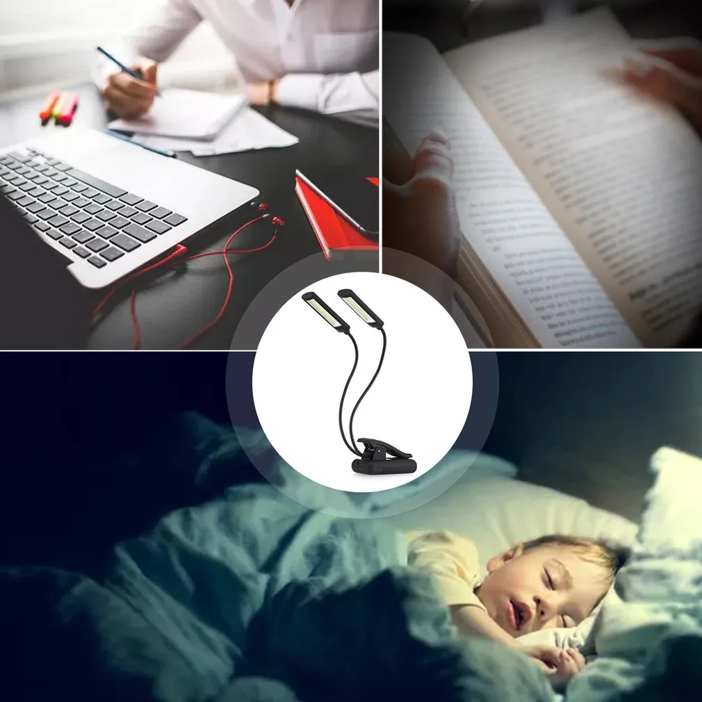 USB/Battery Clip-on Reading LED  Portable Night Light